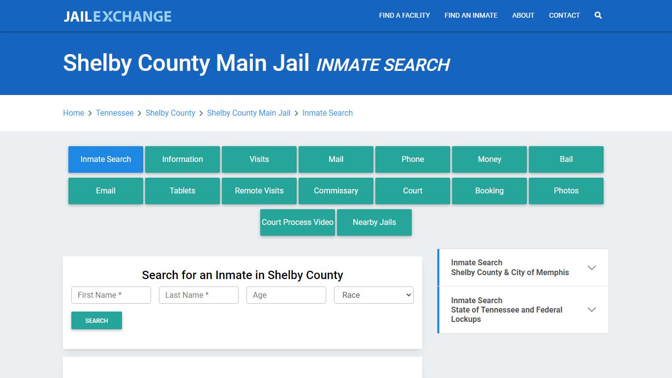 Shelby County Main Jail, TN Inmate Search: Roster & Mugshots